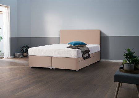 Tempur - Ardennes Double 4 Drawer Base, Mattress and Headboard